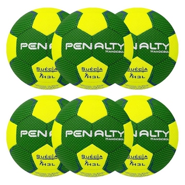 Kit Bolas de Handebol Penalty Suécia H3L Ultra Grip - 6 Unidades