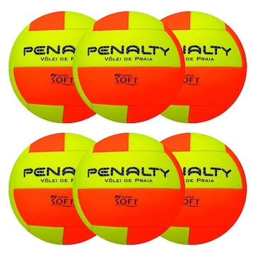 Kit Bolas Vôlei de Praia Penalty Xxi - 6 Unidades