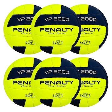 Kit Bolas Vôlei Penalty Vp 2000 X com 6 Unidades