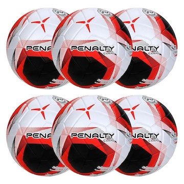 Kit de Bolas de Futebol de Campo Penalty S11 Torneio X - 6 Unidades