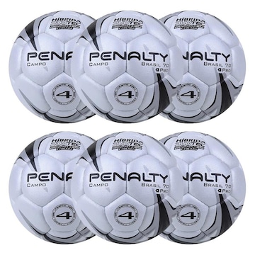 Kit de Bolas de Futebol de Campo Penalty Brasil 70 N4 X - 6 Unidades