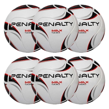 Kit Bolas de Futsal Penalty Max 500 Termotec Xxii - 6 Unidades