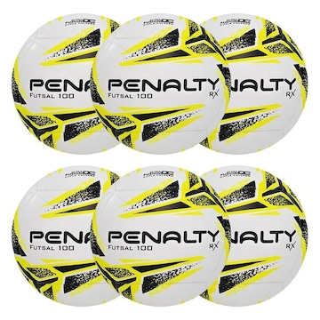 Kit Bolas de Futsal Penalty Rx 100 Xxiii - 6 Unidades