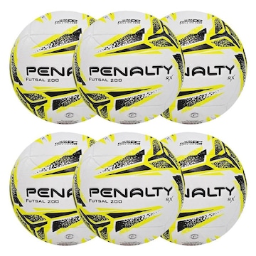 Kit Bolas de Futsal Penalty Rx 200 Xxiii - 6 Unidades