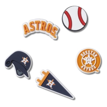 Jibbitz Crocs Mlb Houston Astros Pack com 5 Peças Único