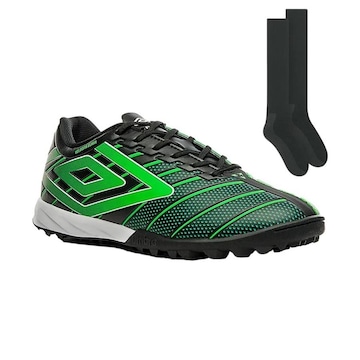 Chuteira Society Umbro Velocita Elixir + 1 Par de Meião - Adulto