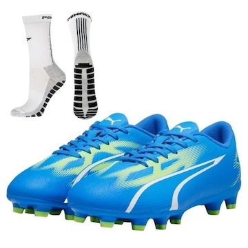 Chuteira de Campo Puma Ultra Play Fg + 1 Par de Meias Antiderrapante - Adulto