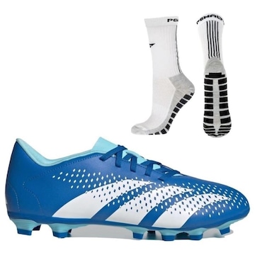 Chuteira de Campo adidas Predator Accuracy.4 + 1 Par de Meias Antiderrapante - Adulto