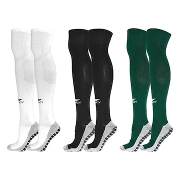 Kit Meiões Penalty Grip Max - 3 Pares - 39 A 44 - Adulto