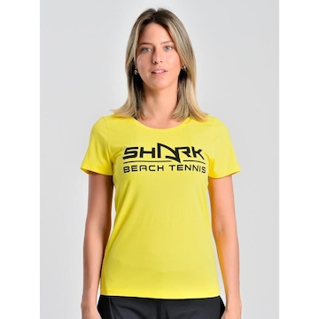 Camiseta Baby Look Shark Shf23I060 - Feminina