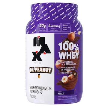 Whey Protein Max Titanium 100% Dr. Peanut - Avelã - 900g