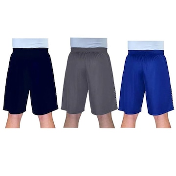 Kit Calções Elite Quality Plus Size - Masculino - 3 unidades