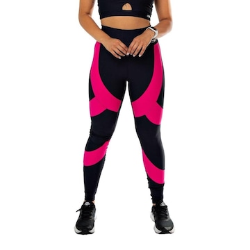 Calça Legging Hoopfit Cós Alto com Recortes - Feminina