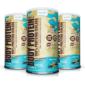 Kit Body Protein Equaliv - Baunilha - 450g - 3 Unidades