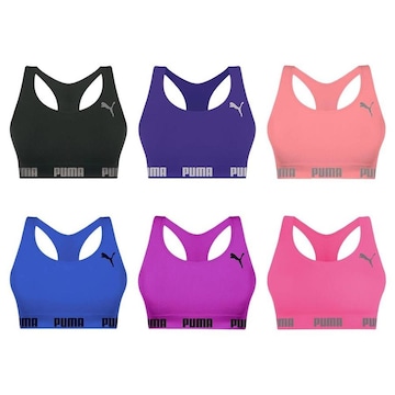 Kit Top Puma Nadador sem Costura - 6 Unidades - Feminino