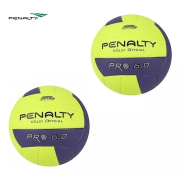 Bola de Vôlei Penalty 6.0 Pro X Kit 02 Unidades