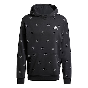 Blusão de Moletom com Capuz adidas Estampado Sazonal Monogramas Essentials - Masculino