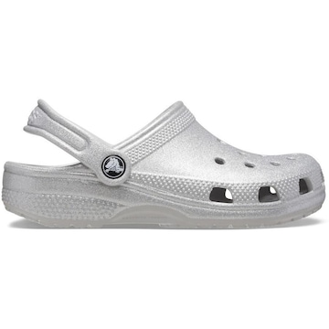 Sandália Crocs Classic Clog Glitter Silver Glitter - Infantil