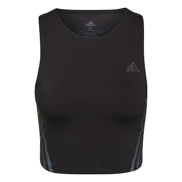 Top Fitness adidas Cropped Run Icons 3 Stripes - Feminino