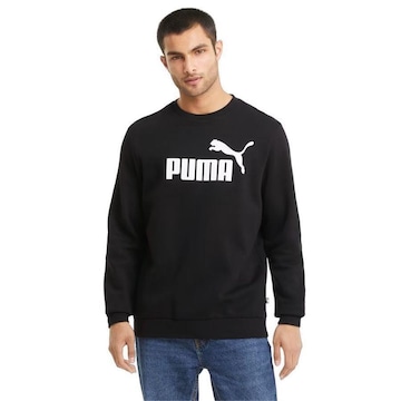 Blusão de Moletom Puma Ess Big Logo Crew Fl - Masculino