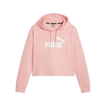 Blusão de Moletom Puma Essentials Cropped Logo Fl - Feminino