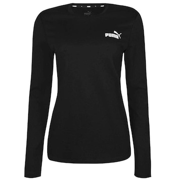 Camiseta Puma Manga Longa Essential - Feminina