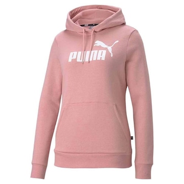 Blusão de Moletom Puma Ess Logo Hoodie Fl - Feminino