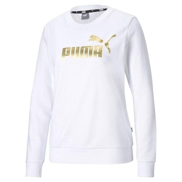 Blusão de Moletom Puma Essentials+ Metallic Logo - Feminino