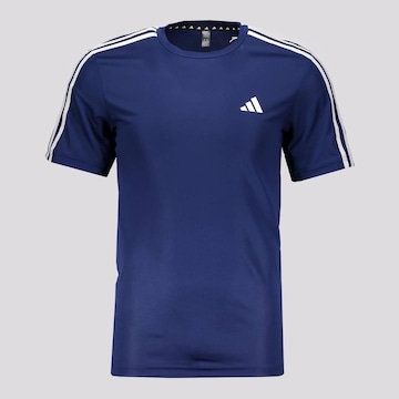 Camiseta adidas Essentials 3 Listras Marinho