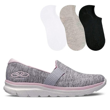 Tênis Olympikus Slip On Angel 3 + 3 Pares de Meias Color Sports - Feminino