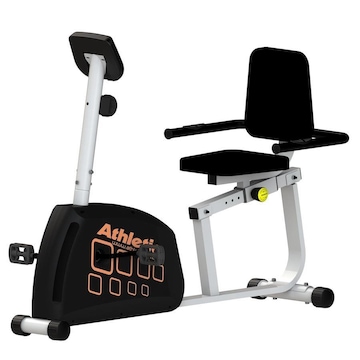 Bicicleta Horizontal Athletic Clbh 10 8 Níveis de Esforço Suporta 150Kg