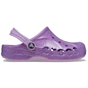 Sandália Crocs Baya Glitter Clog Orchid - Unissex