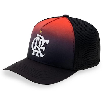 Boné Aba Curva do Flamengo Simbolo Supercap Trucker Oficial - Snapback - Adulto