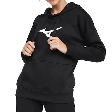 Blusão com Capuz Mizuno Canguru Big Logo - Feminino