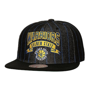 Boné Aba Reta Mitchell & Ness Nba Dem Stripes Golden State Warriors - Adulto