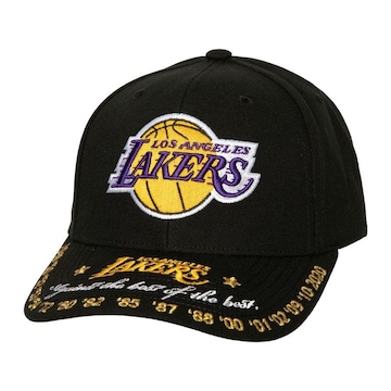 Boné Mitchell & Ness Nba Against The Best Pro Snapback Los Angeles Lakers Preto - Mitchell & Ness