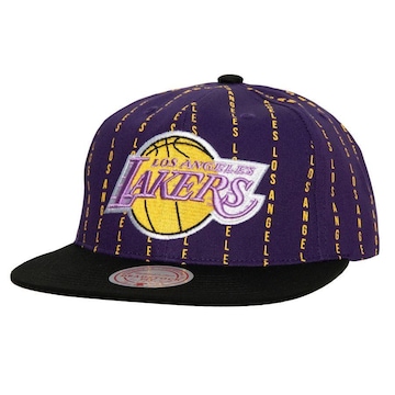 Boné Aba Reta Mitchell & Ness Nba City Pinstri Los Angeles Lakers - Adulto