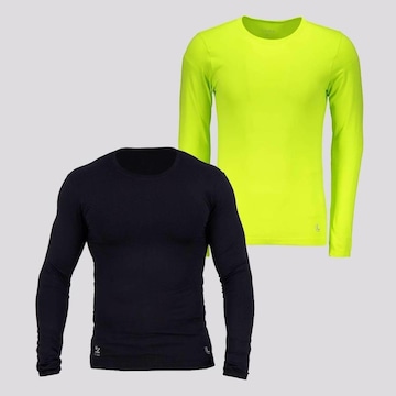 Kit de Camisetas Térmica Lupo Manga Longa - Masculina - 2 unidades