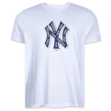 Camiseta New Era Masculina New York Yankees Mlb Core Branca