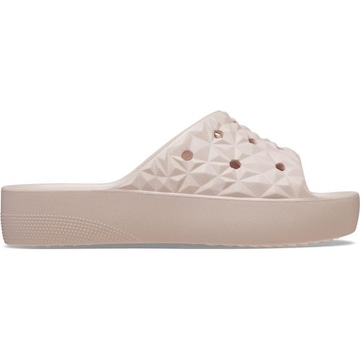 Chinelo Crocs Classic Plataforma Geometric Sldie Quartz - Feminino