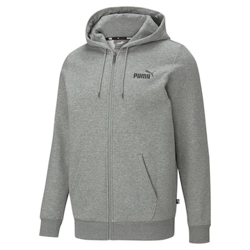 Blusão de Moletom com Capuz Puma Aberto Ess Small Logo - Masculino