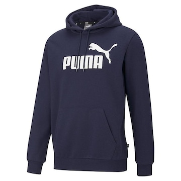 Blusão de Moletom com Capuz Puma Canguru Ess Big Logo - Masculino