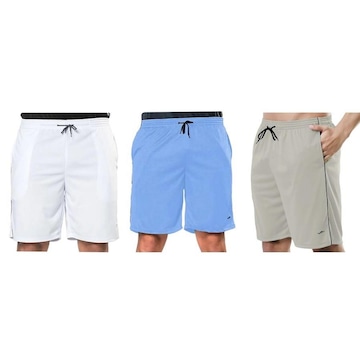 Kit Bermudas Elite Comfort - 3 Unidades - Masculina