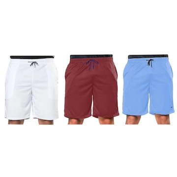 Kit Bermudas Elite Comfort - 3 Unidades - Masculina