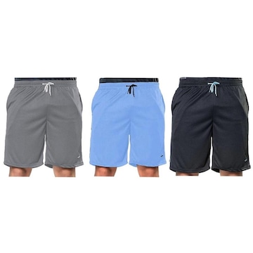 Kit Bermudas Elite Comfort - 3 Unidades - Masculina