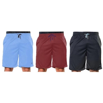 Kit Bermudas Elite Comfort - 3 Unidades - Masculina