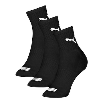 Kit Meias Puma Esportiva - 3 Pares - Masculina