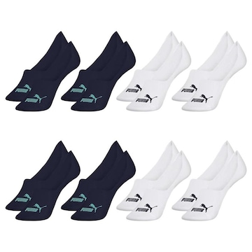 Kit Meias Puma Invisível - 8 Pares - Masculina