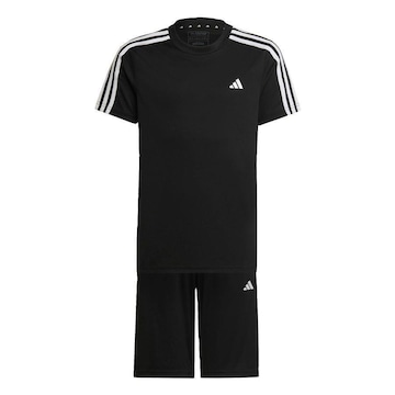 Kit Camiseta + Shorts adidas Train Essentials Aeroready 3-Stripes - Infantil