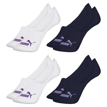 Kit Meia Sapatilha Puma Invisível - 4 Pares - Feminino